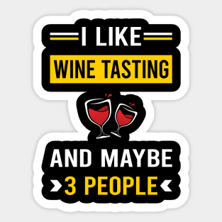 3 People Wine Tasting Sticker